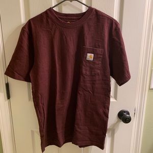 Carhartt K87 T-Shirt Original Fit Medium Burgundy